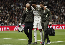 Eder Militao cuatro meses de baja por una rotura muscular en el bíceps femoral